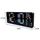 Convenient 39CM Electronic Wall Clock with Multiple Timekeeping Functions