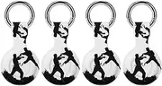 4PCS for Kickboxing Air Tag Holder Case Waterproof & Shockproof Anti-Scratch Protective Air Tag Cover with Keychain Ring Silicone Tags Holders for Luggage, Backpack, Keys, Pet