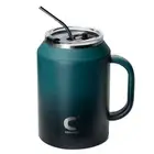 50 oz Mug Tumbler with Handle and Straw, Large Stainless Steel Travel Insulat...