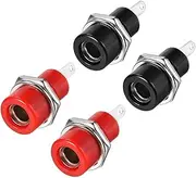 XYWHPGV 2 Pairs Binding Post Terminal, M10 Thread Power Amplifier Speaker Connector, Banana Plug Jack Socket 1.02-inch Length(8eb67 54979 73fa6 bce46 d164a 368da