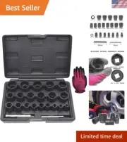 Professional 22-Piece Bolt Removal Kit: Stripped Nut & Screw Extractor Tool