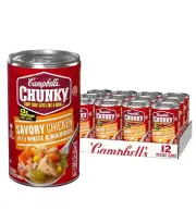 Campbell's Chunky Soup Savory Chicken with White and Wild Rice Soup 18.8 Oz Can