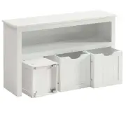 Vasagle Children's Storage Bench with Shelf and 3 Drawers White