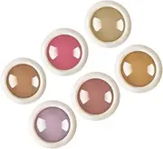 VICASKY 6pcs Nail Art Powder Titanium Manicure Pigment for Mirror Effect Solid Color for DIY Nail Decoration Professional Use for Gel Extensions