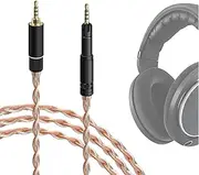 Geekria Apollo Copper Silver Braid Upgrade Audio Cable Compatible with Sennheiser HD 620S/599/598/550/505, 2.5mm Replacement Headphones Cord for Hi-Resolution Audiophile (4ft/1.2m)
