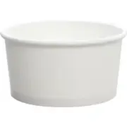 Solo 6oz White SSP Food Container Single Poly Paper 20/50 ct 400ct VS506X-02050