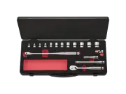 NEPROS 9.5sq. Socket Wrench Set [17 pieces] NTB317CZ with case 90-Gear Japan