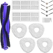Accessories for Narwal Freo Robot Vacuum Cleaner with 1 Main Brush, 4 Wipes, 2 Filters, 4 Side Brushes, 1 Cleaning Brush