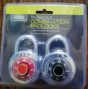 2 pack Heavy Duty Combination Padlocks