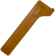 1Pc Retro Leather Fire Tong Protective Cover Durable Picnic Sleeve for Outdoor BBQ Grilling Lightweight Wear Resistant Design for Camping and Fire Pit Use