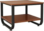 Printer Stand,Desktop Printer Stand with 2 Tier Wood Storage Shelves,Very Suitable for Fax Machine Scanner(Brown2)