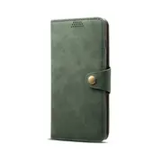 Retro Solid Color Leather Buckle Mobile Phone Protection Leather Case with Photo Frame & Card Slot & Wallet & Bracket Function for Galaxy S10e(Green)