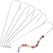 KONTONTY 6Pcs Beading Needles Curved Design Bead Threader for Jewelry Making Durable Beading Tools Easy to Use for Crafting and Stringing Small Beads