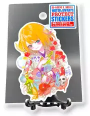 Kimono Sticker Cute Girl and Skulls Quirky Fun Japan B-Side Label
