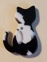 Black and White Cat Magnetic Needle Minder Cross Stitch Embroidery | Cover Hold