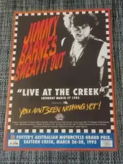 JIMMY BARNES - 1993 Australia Tour - Laminated Tour Poster - SYDNEY! COLD CHISEL