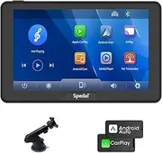 Wireless Carplay Car Screen, 2024 Portable 7" HD Touchscreen Compatible with CarPlay & Android Auto for Car, Car Stereo Receiver wit Mirror Link/Bluetooth