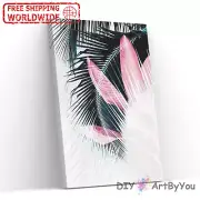 Paint By Numbers Kit Leaves Nature Abstract Art Draw Painting Kids Canvas DIY