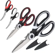 4 Pack Kitchen Scissors Heavy Duty Stainless Steel Kitchen Shears for Cutting...