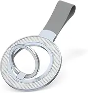 DanYee Magnetic Phone Ring Holder, Magnetic Cell Phone Grip Stand Ring Kickstand with Two-Sided Magnetic & 360° Rotating Finger Stand Compatible iPhone 16/15/14/13/12 (Gray)