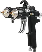 1.4mm Nozzle Dual Heads Two Component Mirror Effect Silver Chrome Powered Spray Professional Paint Sprayer Spray for Painting Cars