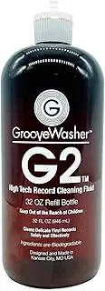 GrooveWasher G2 Record Cleaning Fluid Refill Bottle, 32 fl oz - To Refill Record Cleaning Solution in Record Cleaning Kits Spray Bottle, Residue Free, Made in USA