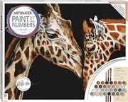 Art Maker Paint by Numbers Canvas Giraffe Love - Paint by Numbers Kit - How to Paint Kit - Artist Kits - Artmaker Paint by Numbers