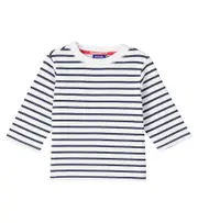 [Scotch & Soda Kids] Scotch & Soda Kids Striped cotton jersey T-shirt Y 14 white
