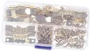 100 Pcs Sawtooth Photo Frame Hooks Kit Durable Iron Hangers for Easy Picture Hanging for Frames Reliable Safe Installation with Screws