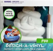 Kids Design A Vinyl Poo Coloring Set With Markers Poo Emoji Gift Unisex Fun Toy