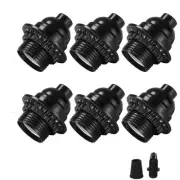 6 Pack Lamp Socket Replacement, Phenolic Medium Base Light Socket, E26 Screw ...