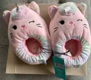 Original Squishmallows Pink Unicorn Slippers, MSY Girls Size 13-1 - BRAND NEW!