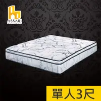 在飛比找PChome24h購物優惠-ASSARI-尊爵天絲竹炭強化側邊冬夏兩用彈簧床墊-單人3尺