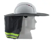 Hard Hat Sun Brim Neck Shield Sun Protection Visible Mesh - Grey