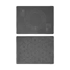 2 Pack Reusable Silicone Baking Mats Lining Sheet Pans And Baking Trays Grey New
