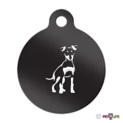Got Miniature Pinscher Engraved Keychain Round Tag w/tab Min Pin Many Colors