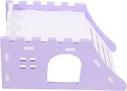 ibasenice Hamster Ladder House Multifunctional Small Pet Hideout with Sliding Ladder for Hamsters Guinea Pigs and Small Animals Safe Durable Design for Endless Fun and Exercise