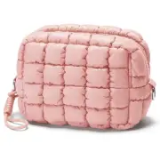 Quilted Makeup Bag Puffy Cosmetic Bag Cute Puffer Travel Toiletry Bag for Wom...