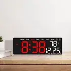 Temperature Electronic Wall Clock Wall-mounted Display Table Clock for Bedroom