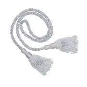 8ft Weighted Pew Rope White Made of Heavy Lustrous Rayon and Cotton