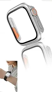 Compatible for Apple Watch 44mm Series 4/5/6/SE 2/SE Screen Protector, iWatch PC Case with Tempered Glass Bumper Cover