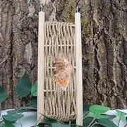 Jinkoozz Hermit Crabs Climbing Ladder Bridge, Rope and Wood Reptile Climbing Toy, Small Animals Cage Accessory, Suitable for Lizard Chameleon Hermit Crab Hamster Chinchilla Guinea Pig