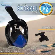 V.2 180° Anti-Fog Swimming Full Face Mask Surface Diving Snorkel Scuba for GoPro