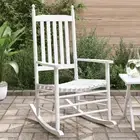 Rocking Chairs with Curved Seats 2 pcs White Solid Wood Fir vidaXL