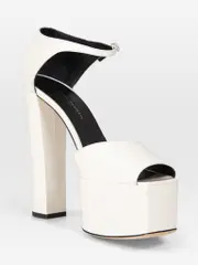 White Patent Bebe Touch Heels
