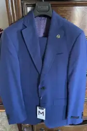TED BAKER ENDURANCE "JARROW” Blue Trim Fit Suit Size 38 Short Msrp $895