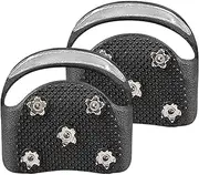 Ice Cleats for Shoes - Stainless Steel Ice Cleats Snow Shoe Anti-Slip Gripper Spike - Climbing Crampons Reflective Snow Grips with 5Spikes for Fishing & Hiking