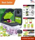 Vegetable Chopper & Mandoline Slicer - 5 Blades for Slicing, Grating & Chopping