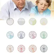 Educational Fraction Discs From 1/2 to 1/12 Fractions Circles Math Learning Tool