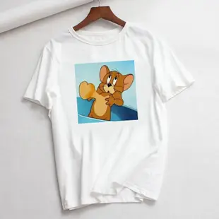 Cat Tom Mouse Jerry New Ulzzang Loose Casual Women T shirt